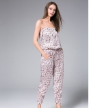 Pink Little Flowers Printed Jumpsuit